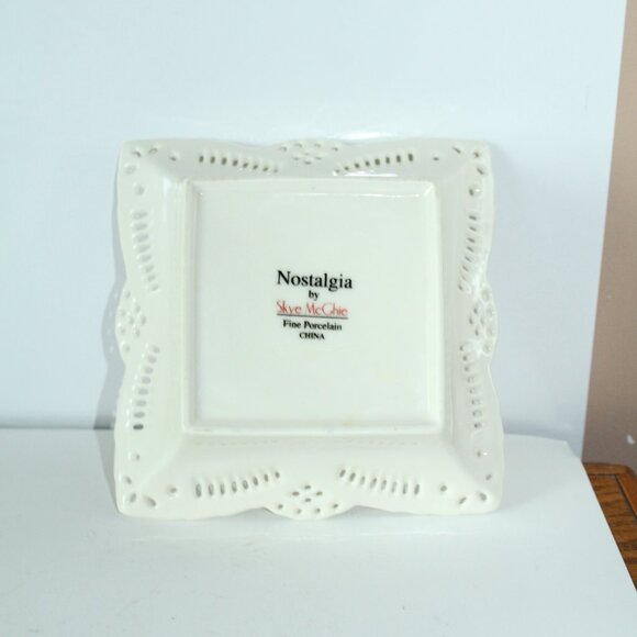 Skye McGhie Nostalgia  6"  Square Dish Fine Porcelain - Picture 3 of 3